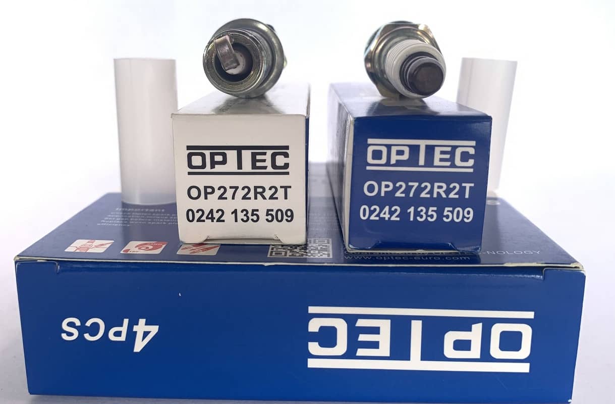 4 Piece Set of Optec OEM Spark Plug # 0242135509 / OP272R2T - Mercedes Benz